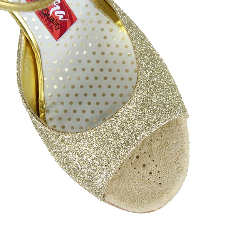 A1CL Glitter Oro Tacco 7 cm