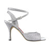 A31 Glitterino Argento heel 9 cm