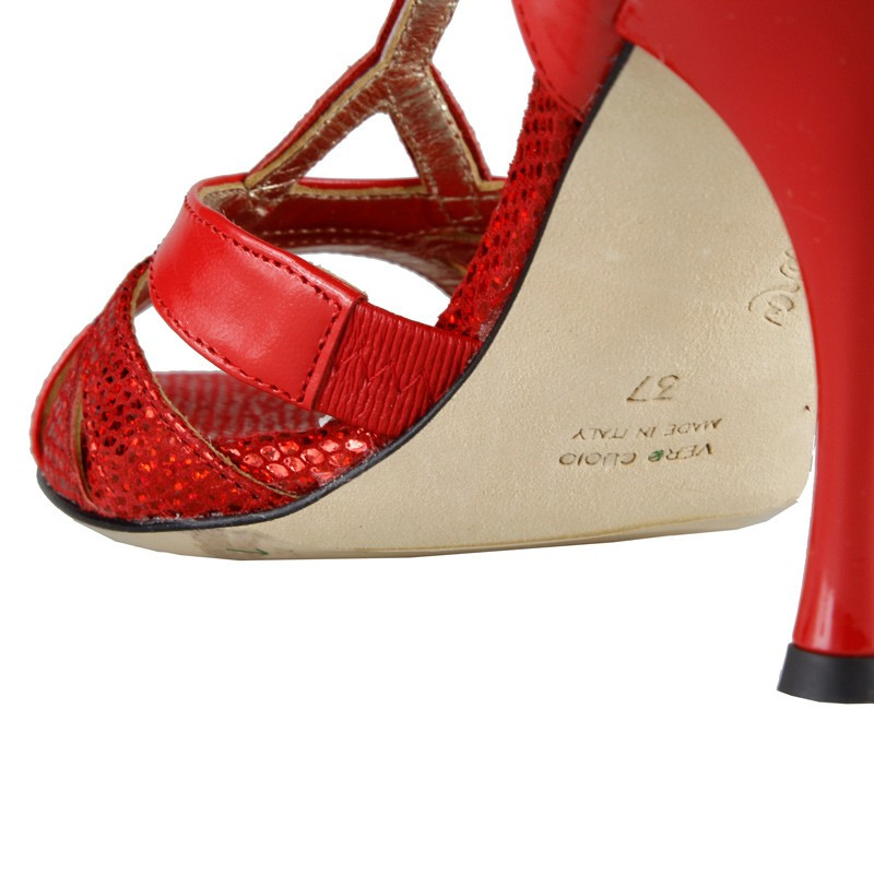 A32C Nappa Rosso cangiante heel 9 cm