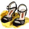 A1 Pizzo Nero Carne heel 7 cm BOOKING SHOES