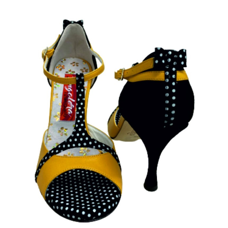 A26 Yellow Pois heel 8 cm