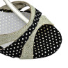 A6T Glitter Platino Pois heel 7 cm