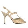 A12 Vernice stampa Cocco Beige Tacco 9 cm