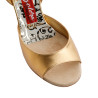 Women's tango shoe in gold laminated leather | Tangolera Shoes