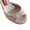 Scarpa da tango donna in camoscio color beige | Tangolera Shoes