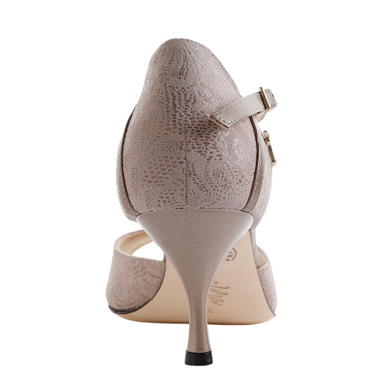 Buy A8 Camoscio Beige Stampa Fiori Heel 6 cm