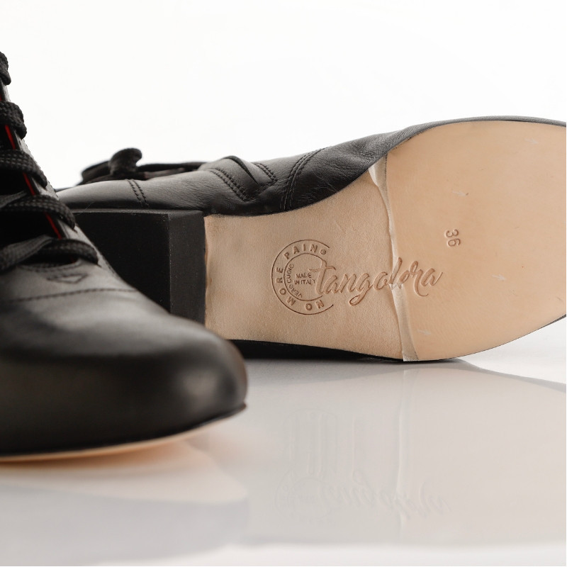 Women's tango shoe in black Nappa leather | Tangolera Shoes