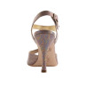 Women's tango shoe in python print on suede in neutral color | Tangolera Shoes