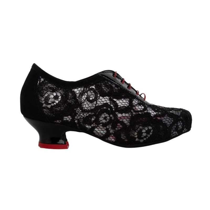 Scarpa da tango donna in pizzo color nero | Tangolera Shoes