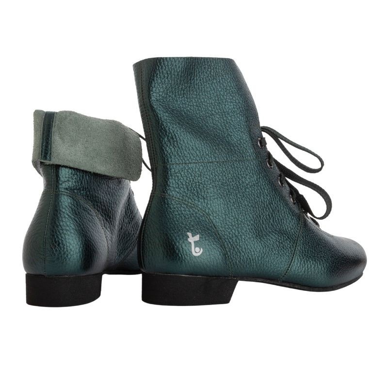 Stivaletto Donna Verde Suola Bufalina SCARPE IN PRENOTAZIONE