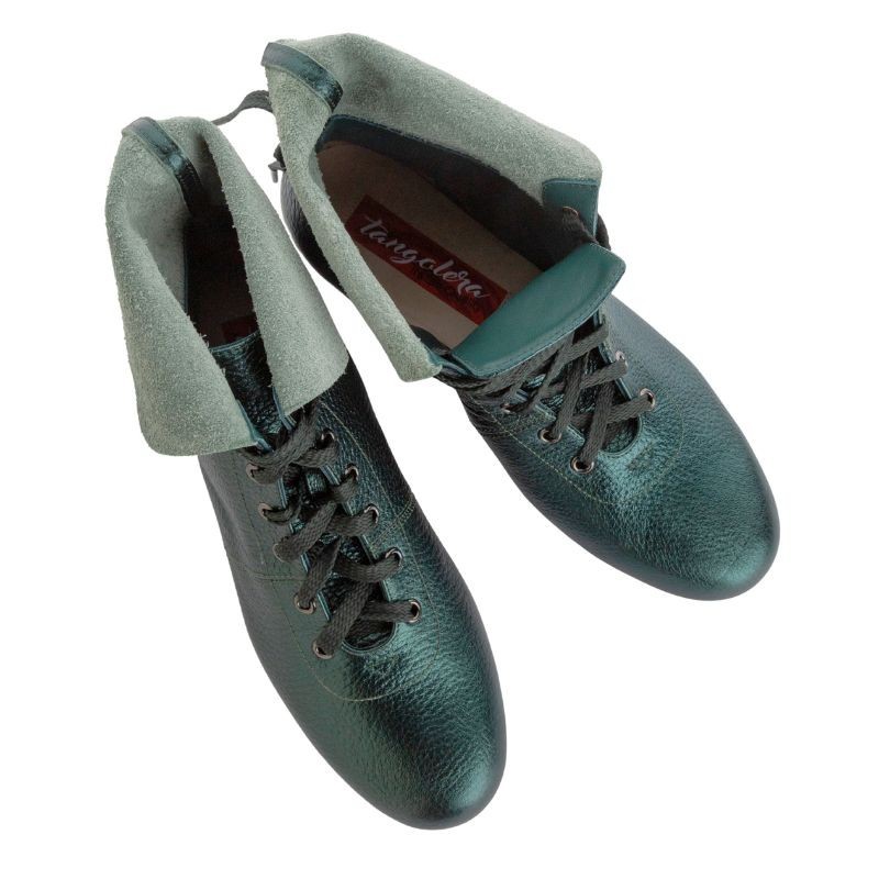 Stivaletto Donna Verde Suola Bufalina