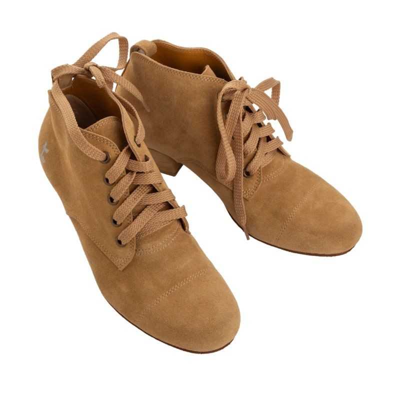 Scarpe da Tango Donna Stivaletto Ocra Tex Bufala