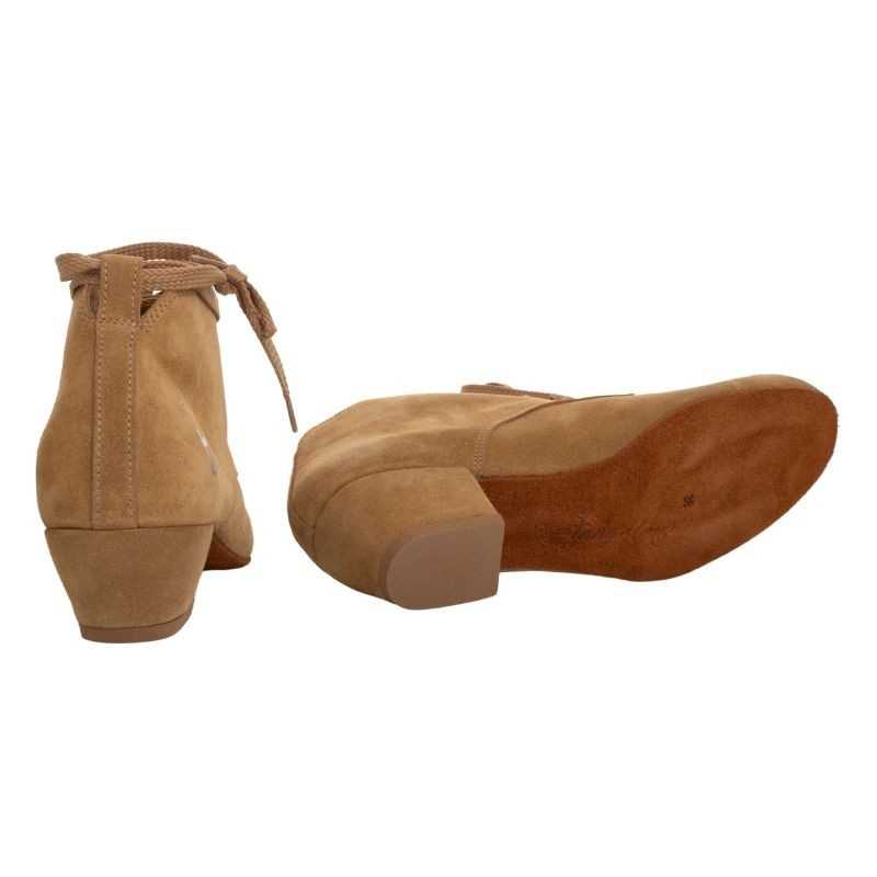 Scarpe da Tango Donna Stivaletto Ocra Tex Bufala