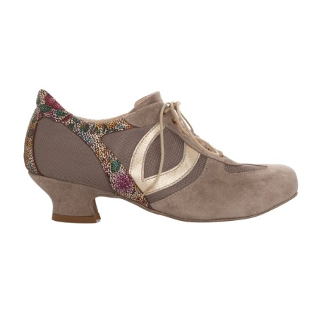 Scarpa da tango donna Pratica Donna Tortora Tacco 4 cm CAMPIONE | Tangolera Shoes