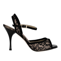 A1 Pizzo Nero Carne heel 9 cm BOOKING SHOES
