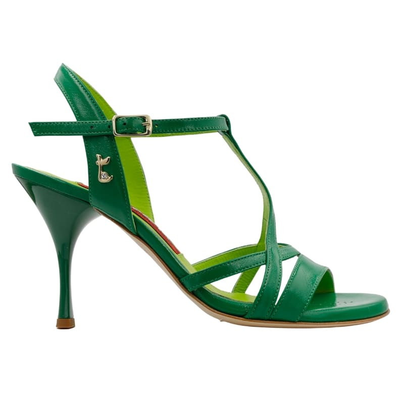 A11 Verde Nappa Soft Heel 8 cm