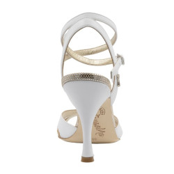 A6CL Bianco Argento Heel 8 cm BOOKING SHOES