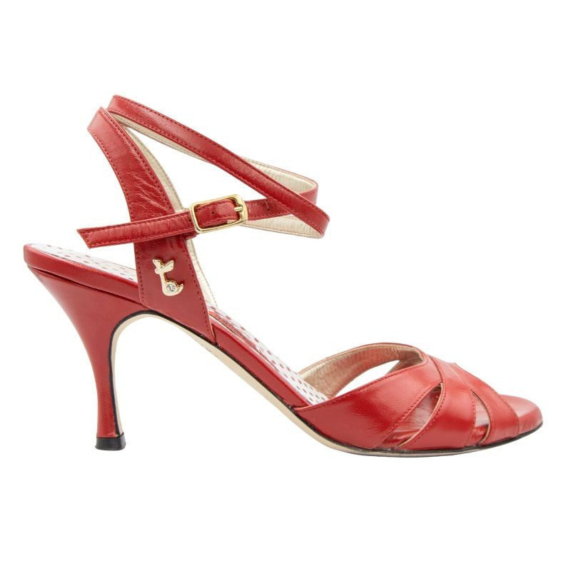 A6CL Rosso Nappa Heel 8 cm BOOKING SHOES