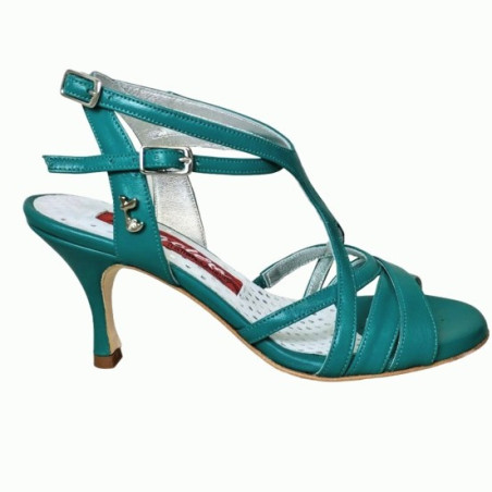 A11Bis Verde Smeraldo Heel 7 cm Leather sole Regular fit