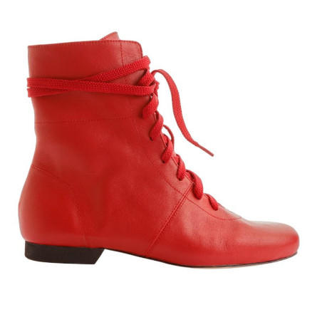 Women's tango shoe in red Nappa leather | Tangolera Shoes