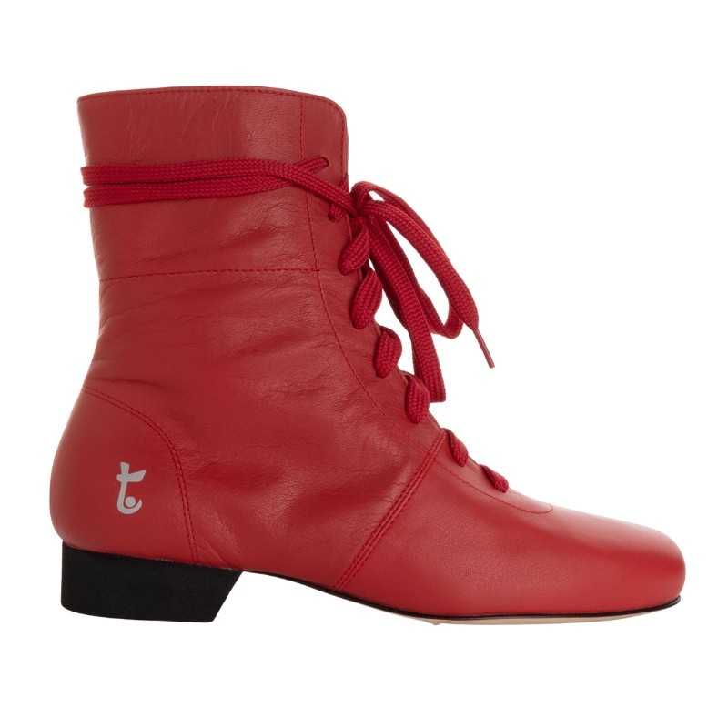 Scarpa da tango donna in nappa color rosso | Tangolera Shoes
